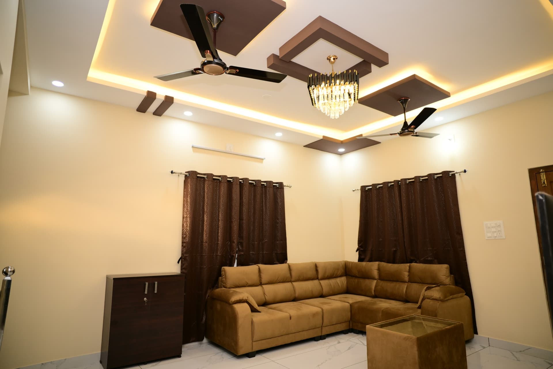 Full view of the Runway Retreat hall and seating